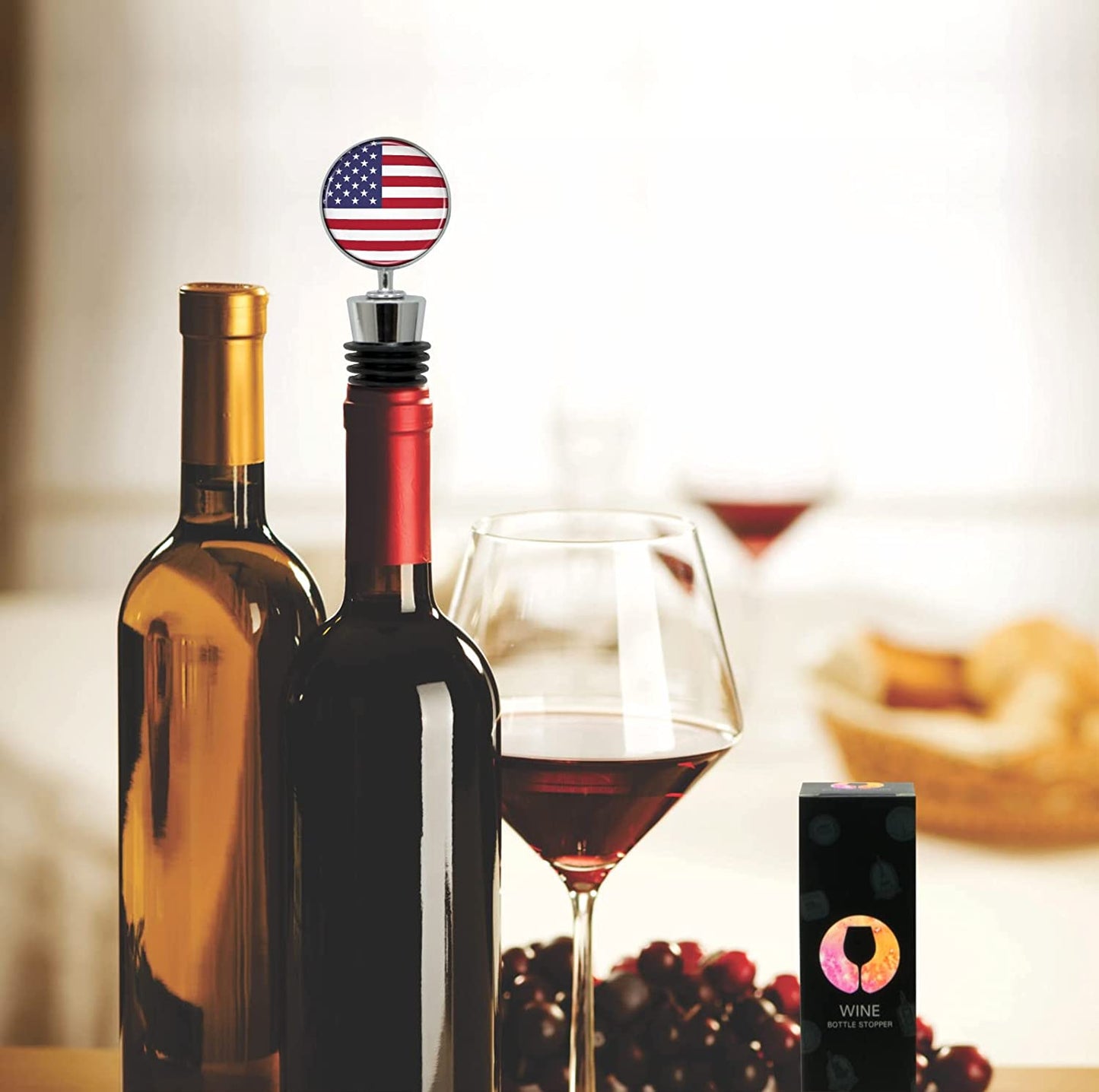 USA Wine Bottle Stopper in Gift Box