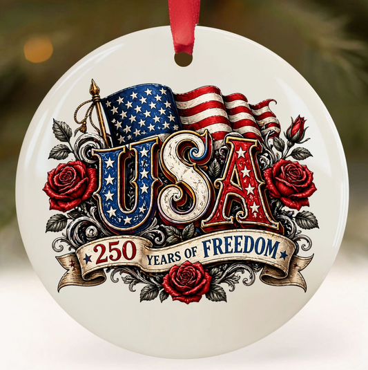 USA 250th Anniversary Commemorative Ornament – 1776–2026