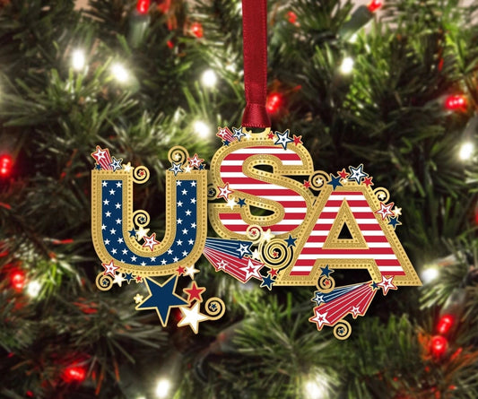 USA Brass Ornament - NY Gift Boutique