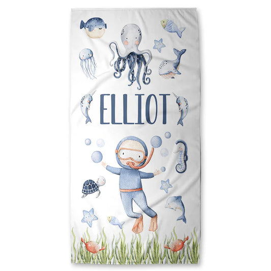 Under the Sea Personalized Beach Towel