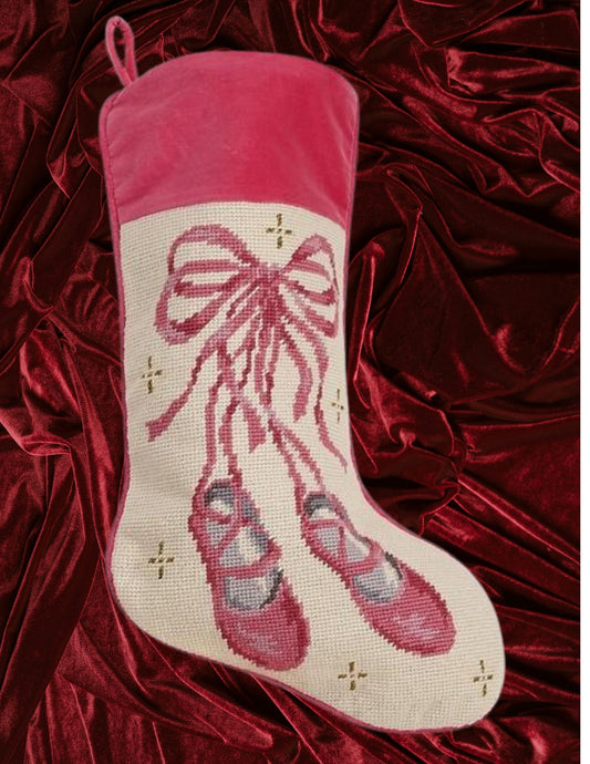 Ballet Needlepoint Stocking (Ships after 9/7/2024)