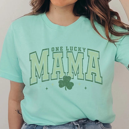 Varsity Letter One Lucky Mama Tee