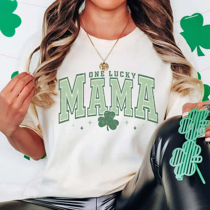 Varsity Letter One Lucky Mama Tee