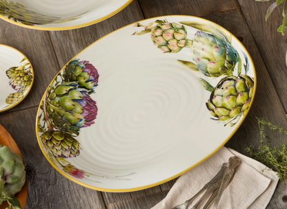 Verdura Oval Platter 16in X 11.5in - Carciofi