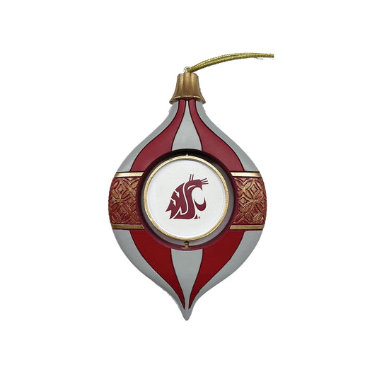 WSU 5.5" Spinning Bulb Holiday Ornament