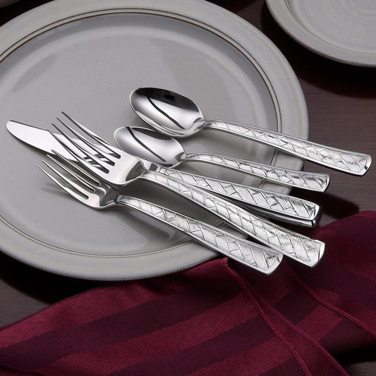 Weave Flatware 40pc Place Setting