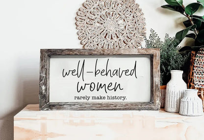 Paulownia Wood Framed Funny Sign - Assorted Designs