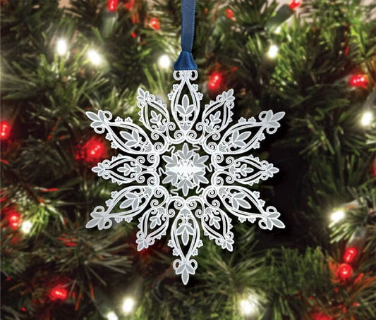 Wondrous Snowflake Brass Ornament
