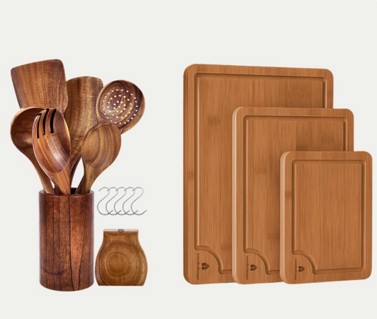 Woodenhouse 8-Piece Utensil & 3 Cutting Boards Set