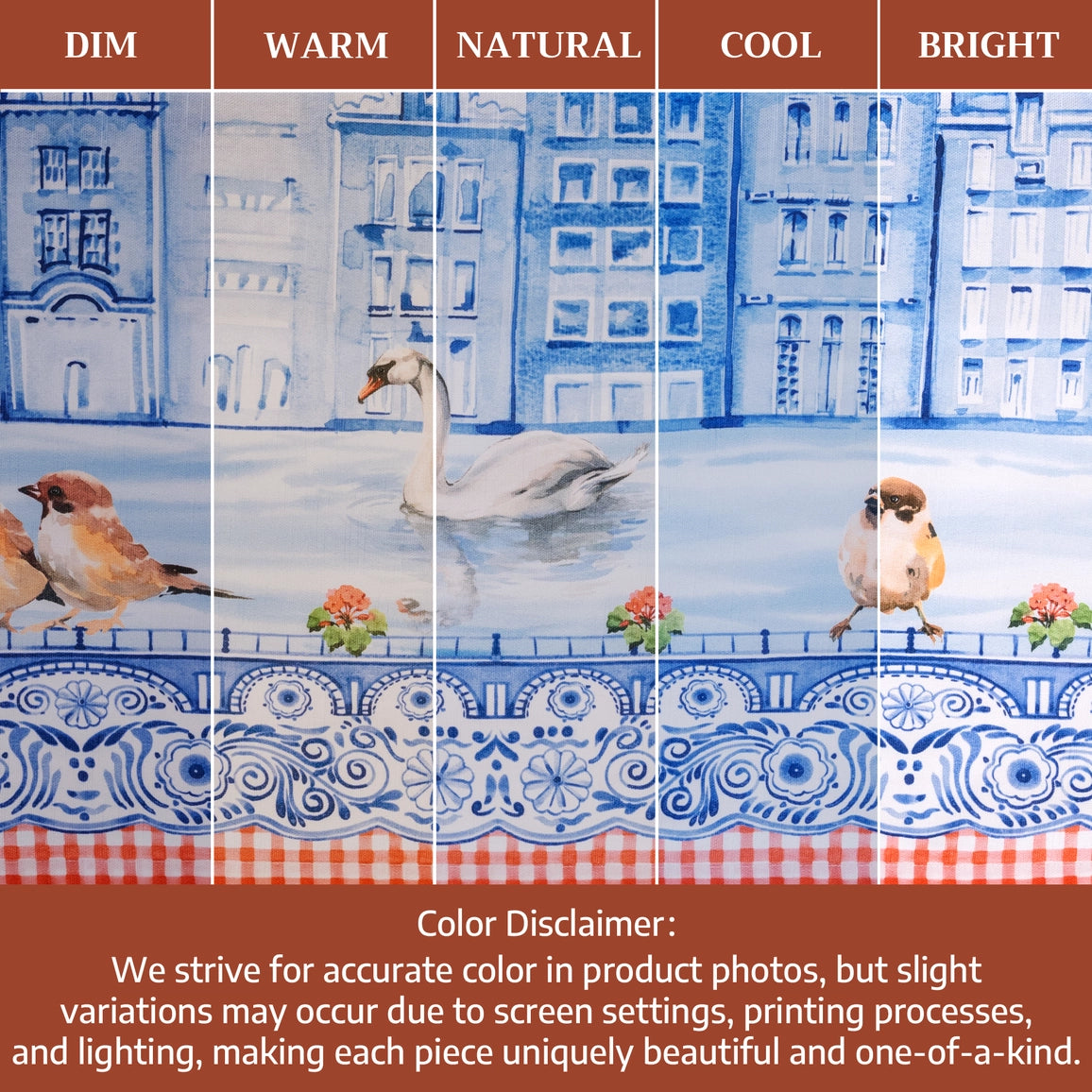 Amsterdam Canals - Placemats 100% Cotton 13" X 19" - Set of 4
