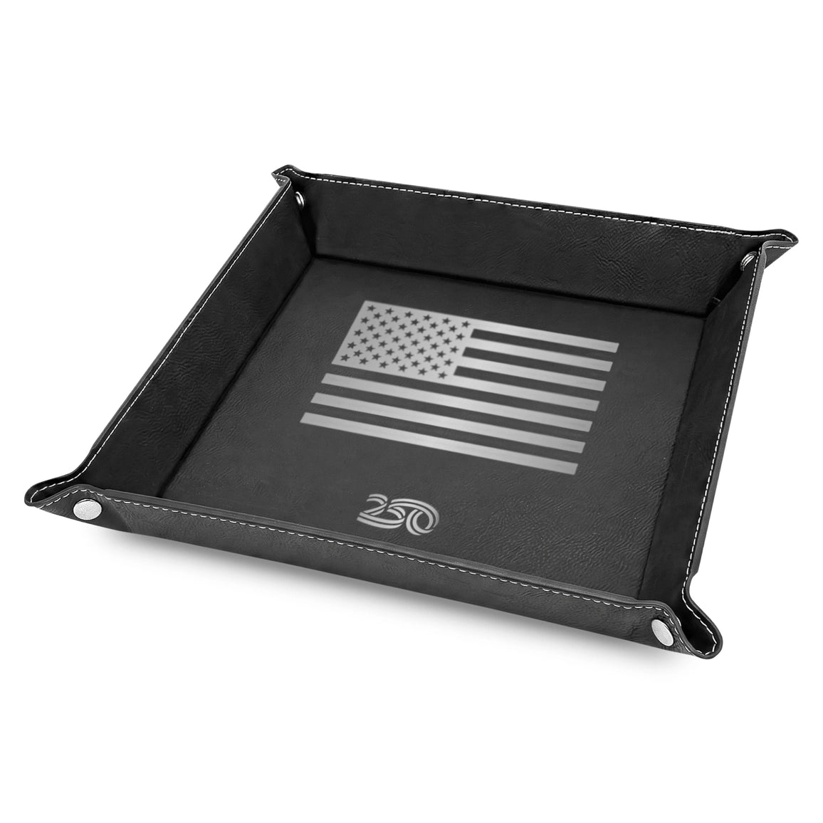America 250 Flag Leatherette Tray, 6" - Officially Licensed - NY Gift Boutique
