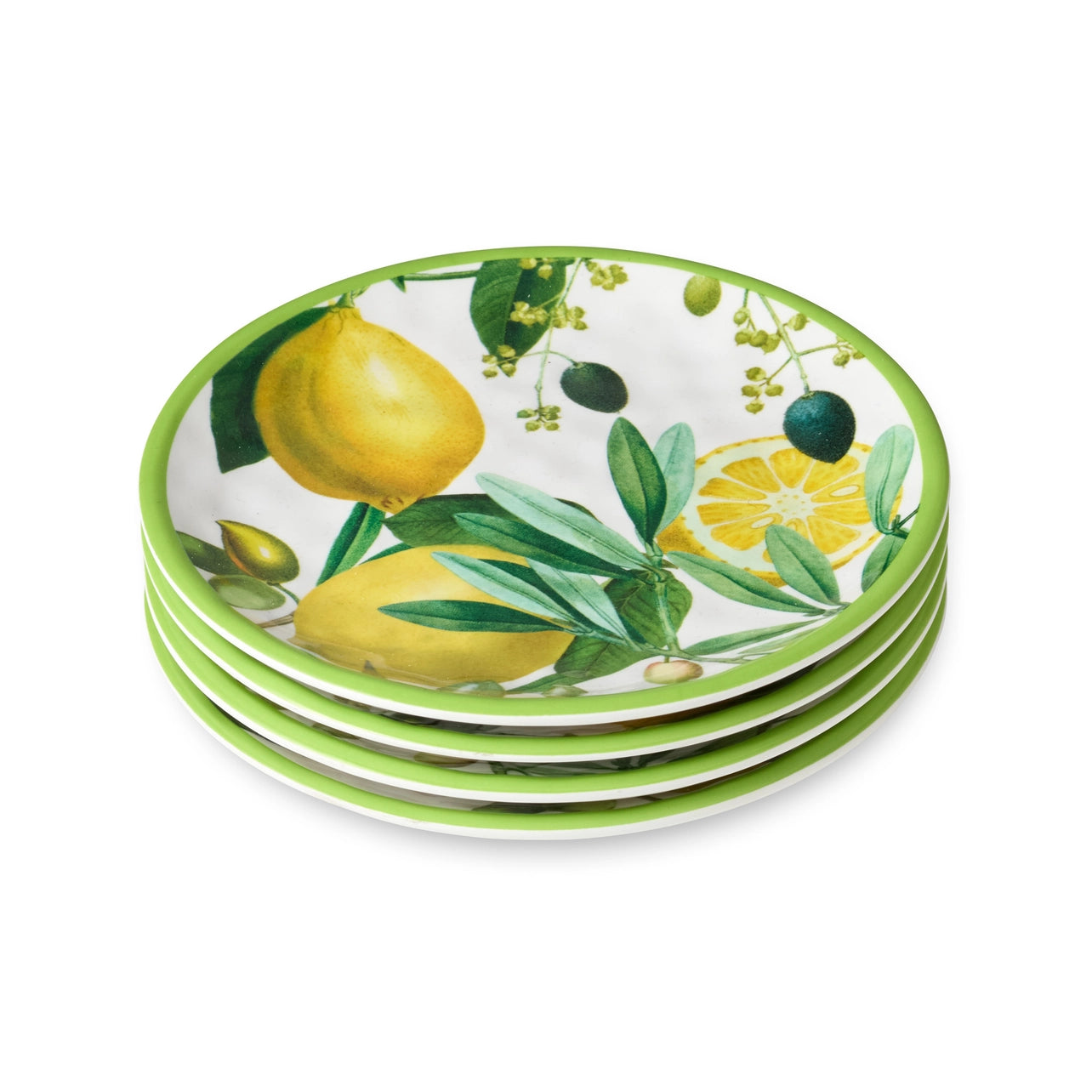 Limone Melamine Set of 4 6in Canape Plates