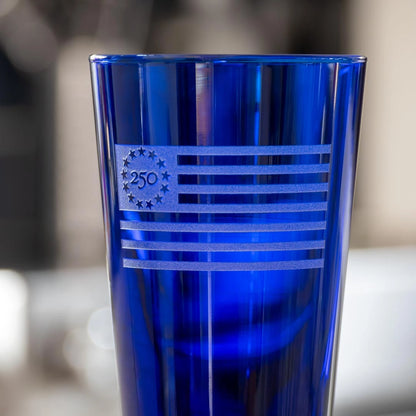 America250™ Betsy Ross Flag 17oz Cobalt Pint | Set of 12