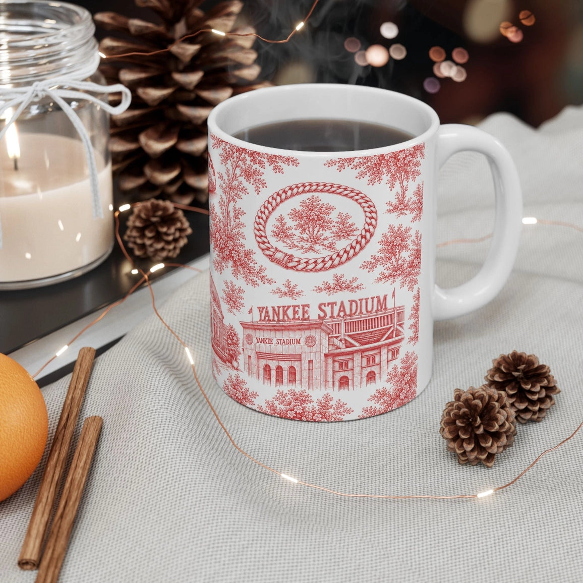 Bronx Toile De Jouy Chinoiserie Ceramic Mug - NY Gift Boutique
