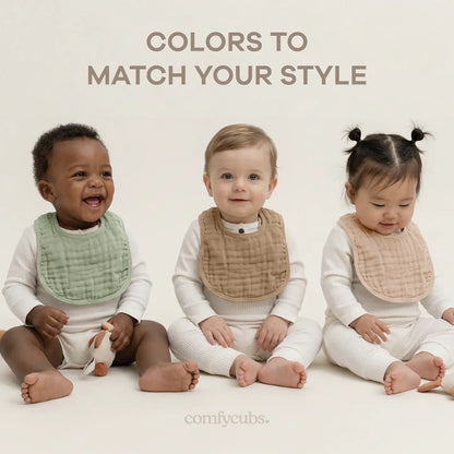 Comfy Cubs Muslin Cotton Baby Bibs
