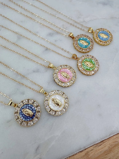 Virgin Mary Religious Necklace