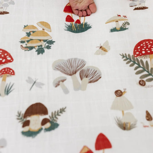 Clementine Kids Mushroom Crib Sheet