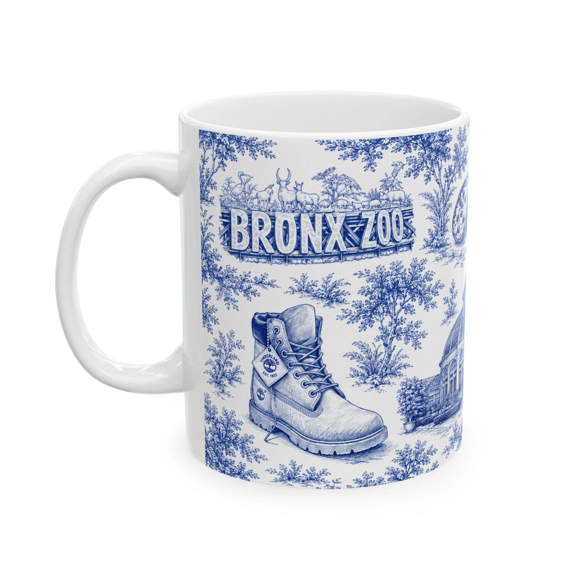Bronx Toile De Jouy Chinoiserie Ceramic Mug