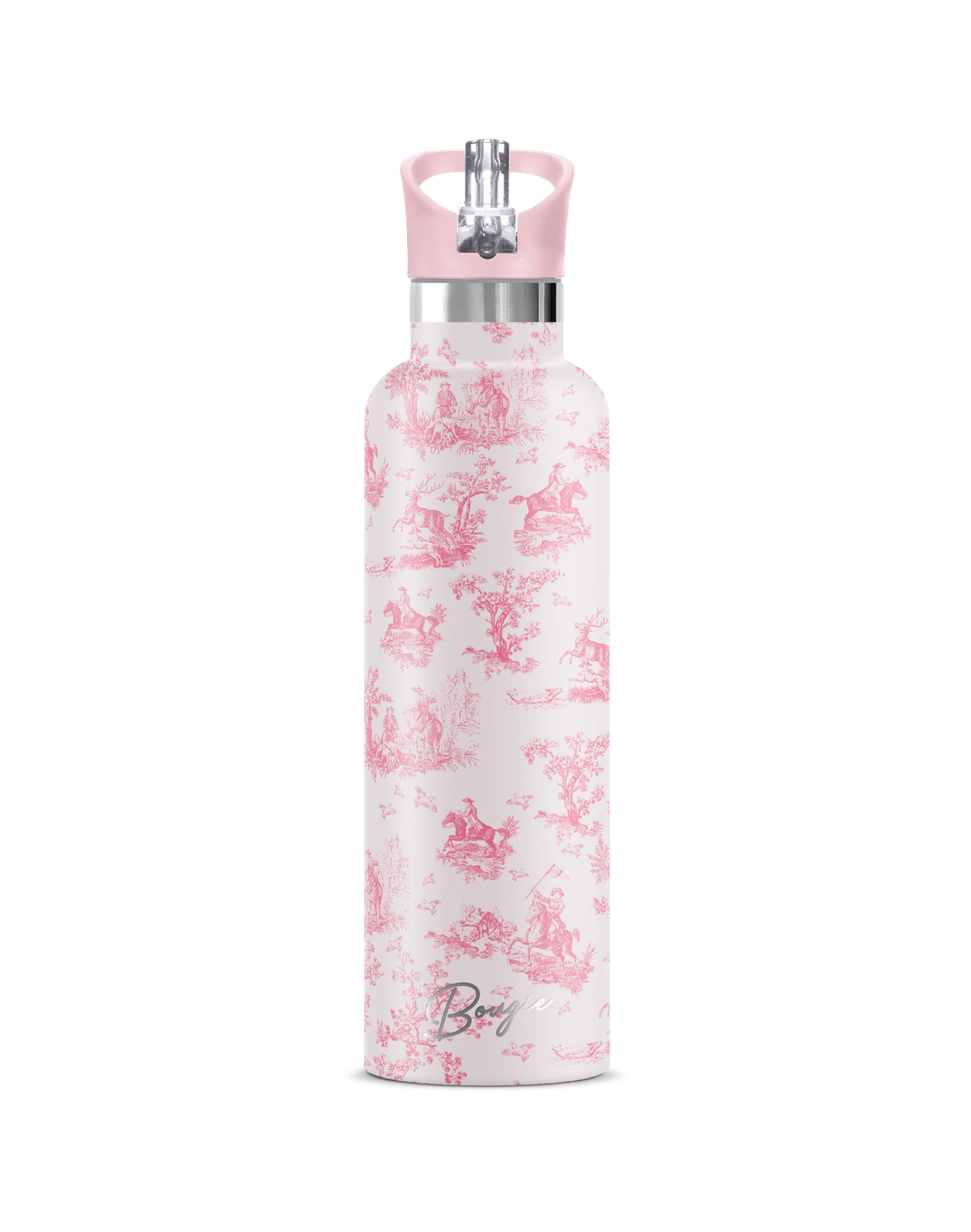 Chevalier Toile - Pink 25 oz Insulated Water Bottle