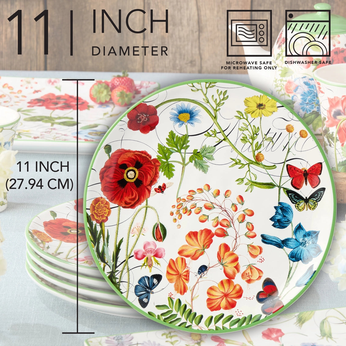 Greenhouse Dinner Plates 11in Set of 12