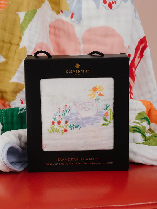 Clementine Kids Garden Goose Muslin Swaddle