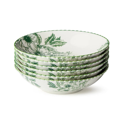 Winter Evergreen Soup/Pasta Bowls Set of 6
