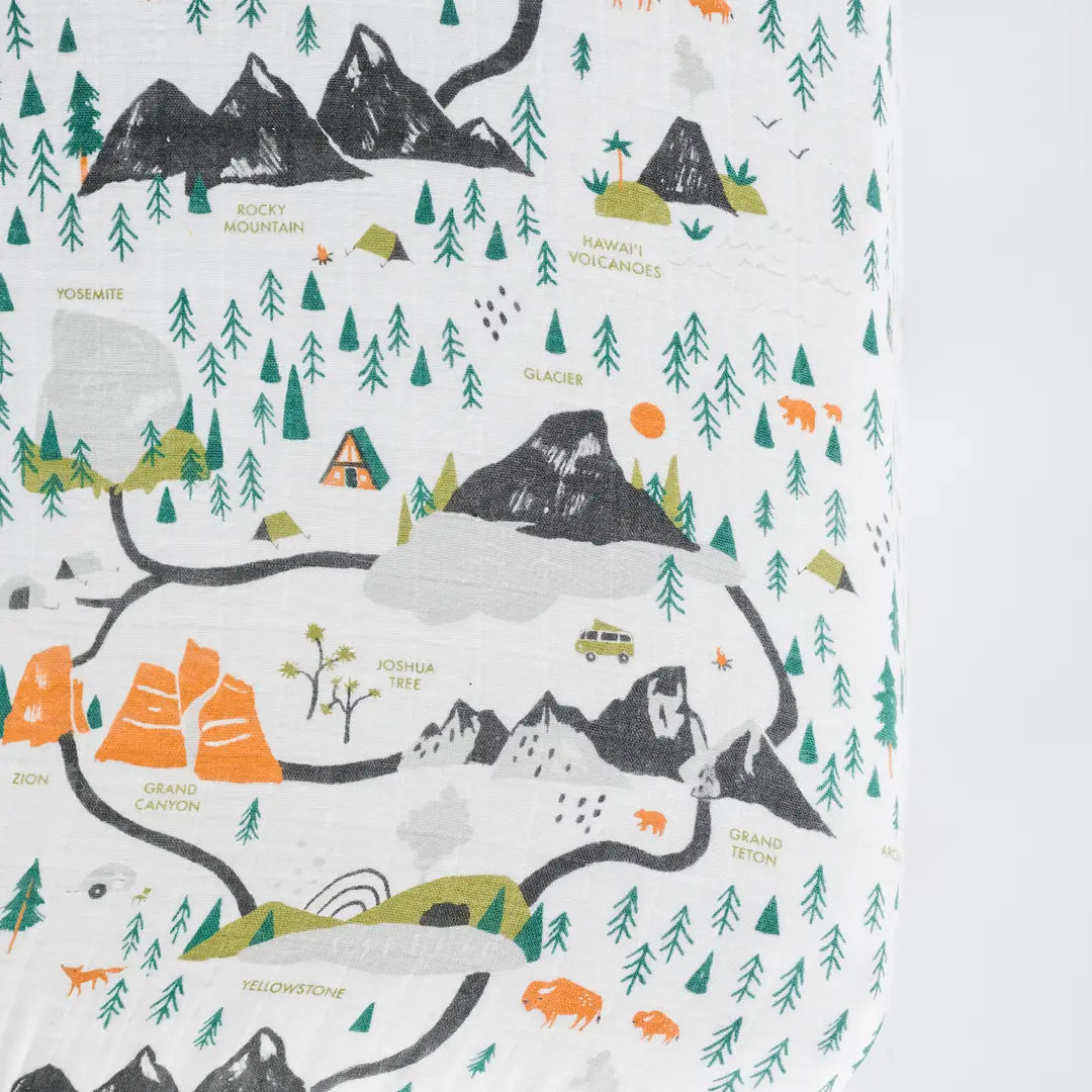 Clementine Kids National Parks Crib Sheet