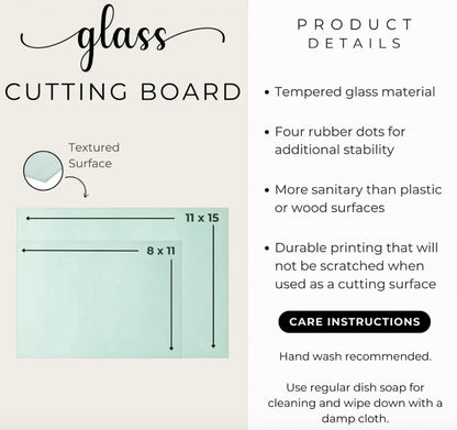 Checkered Glass Kitchen Cutting Board - NY Gift Boutique