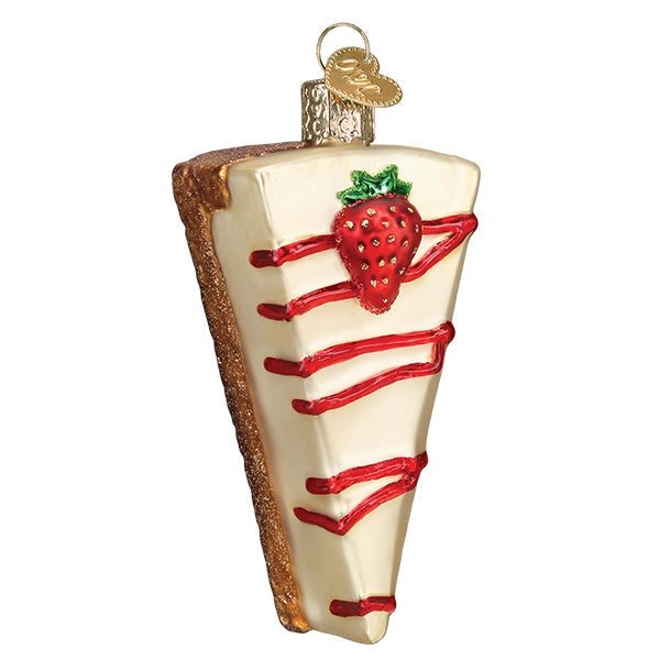 Cheesecake Blown Glass Ornament