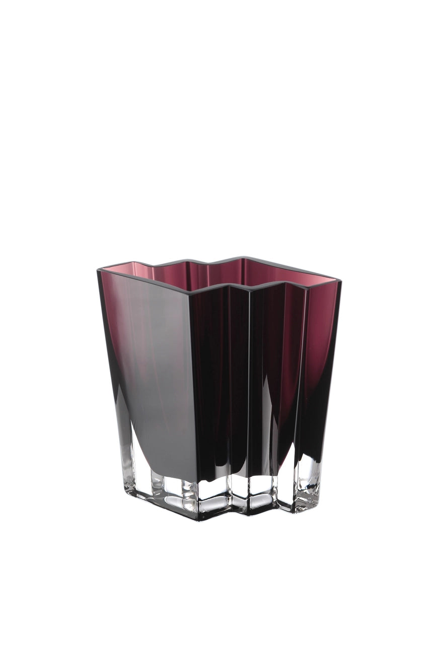 Chevron Vase, Amethyst