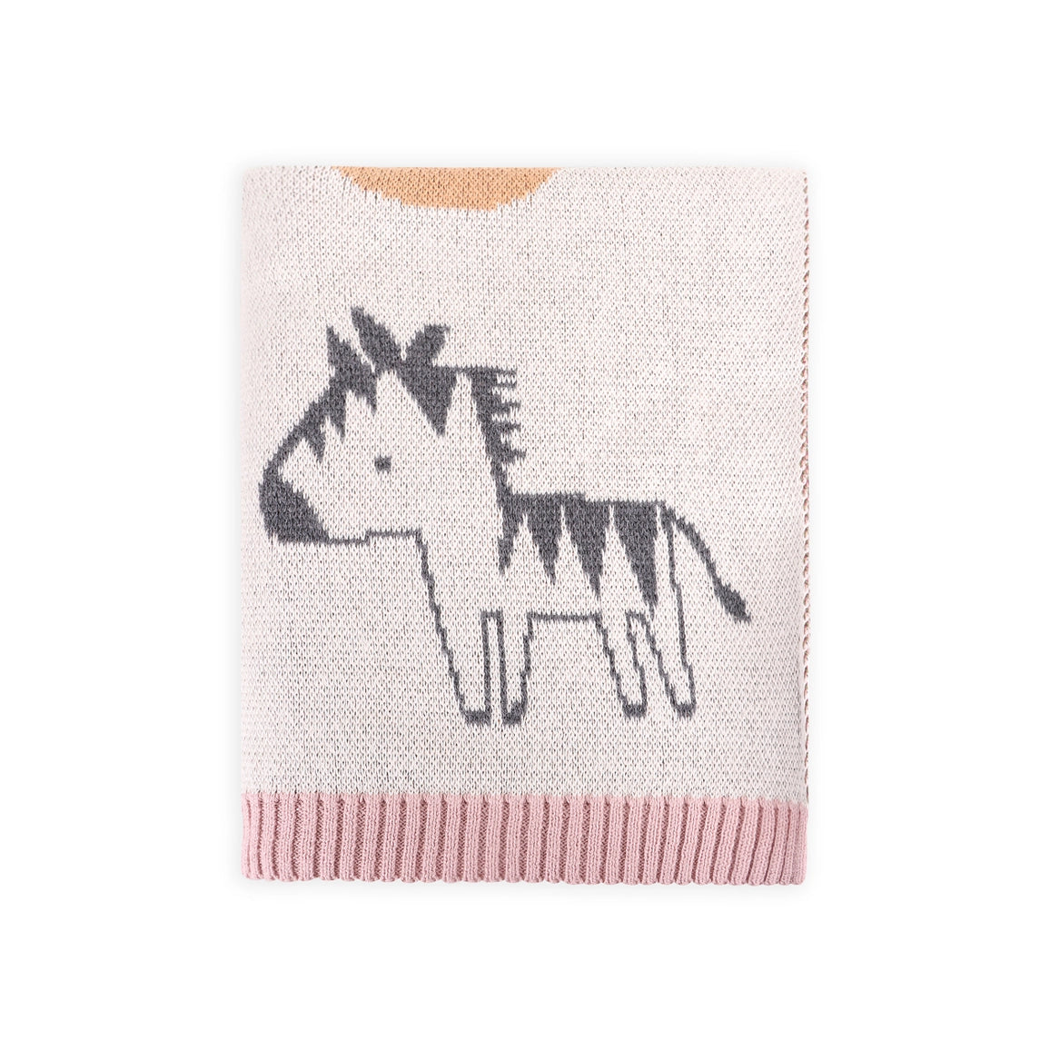 Alphabet Safari Organic Jacquard Sweater Knit Baby Blanket