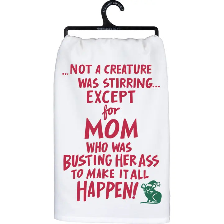 Not a Creature was Stirring Kitchen Towel