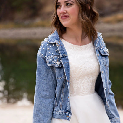 Classic Pearl Studded Jacket - NY Gift Boutique