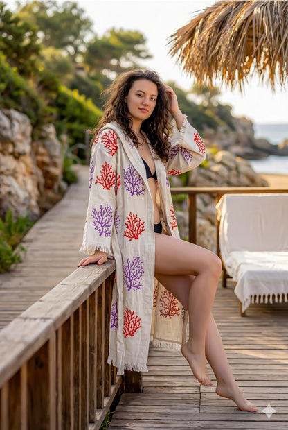 Summer Kimono Turkish Cotton Robe - NY Gift Boutique