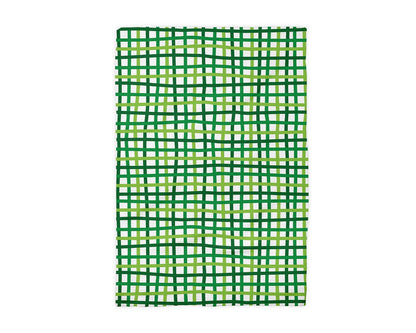 Shamrock Green Lines Waffle Weave Towel