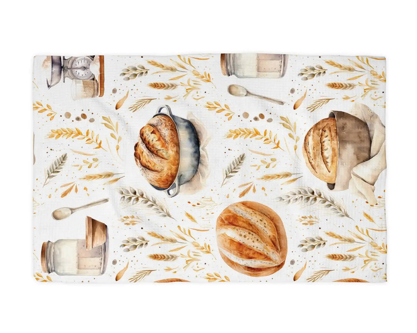 Sourdough Bread Kitchen Waffle Weave Towel