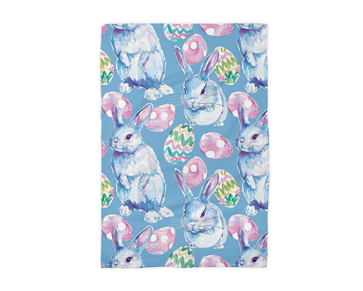 Blue Easter Bunny Spring Egg Waffle Weave Towel - NY Gift Boutique
