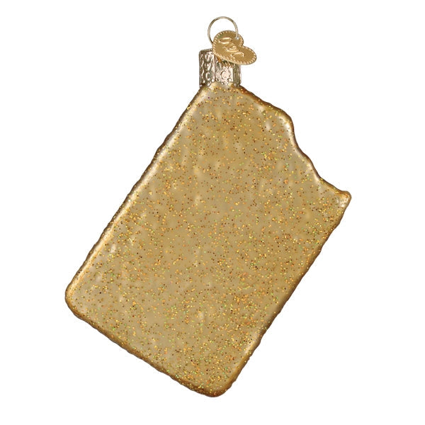 Toaster Pastry Glass Christmas Ornament