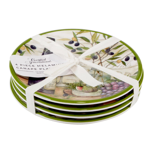 Meadow Brook Melaine Gift Set of 12 6in Canape Plates