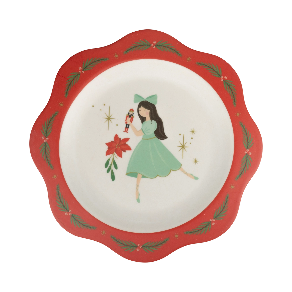 Nutcracker Bamboo Plate Set