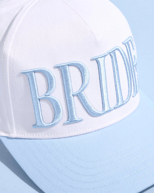 Something Blue -Bride Embroidered Hat