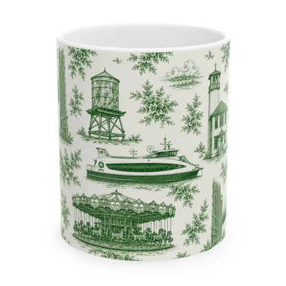 Dumbo Toile De Jouy Chinoiserie Ceramic Mug