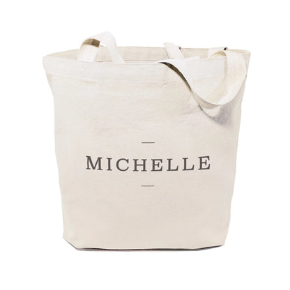 Personalized Modern Name Canvas Tote Bag