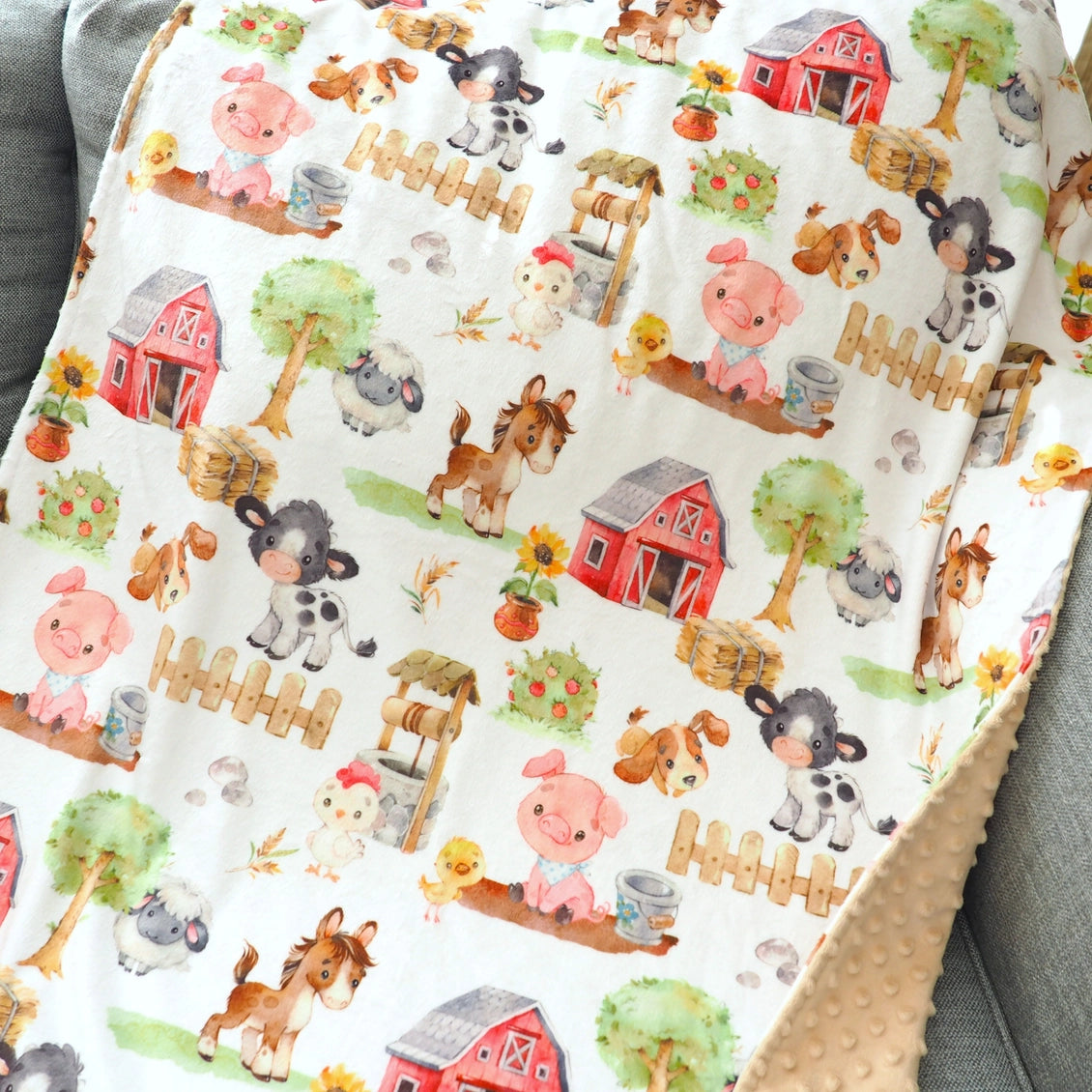 Farm Animals - Minky Blanket