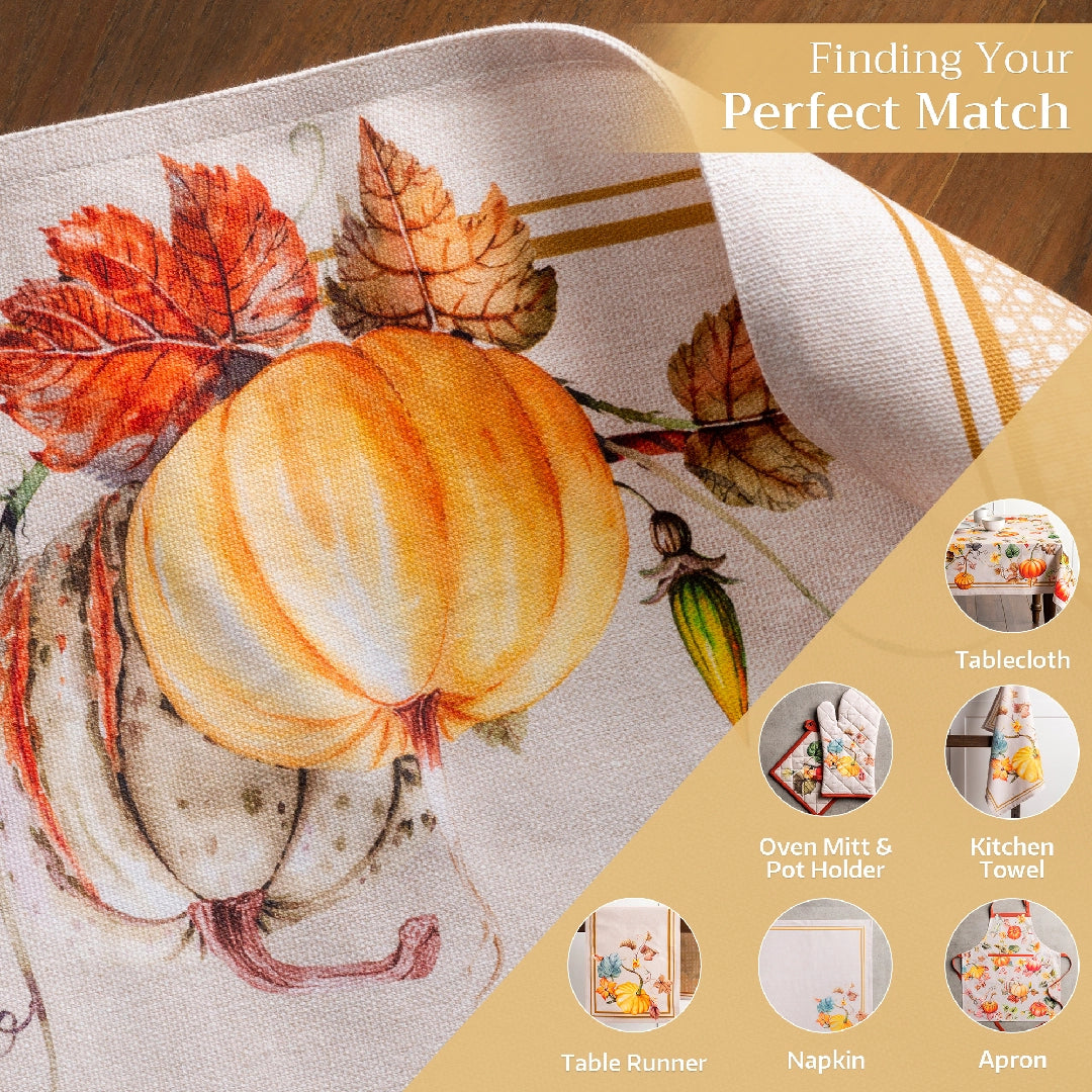Potiron Fall -Placemats 100% Cotton 13" X 19" - Set of 4