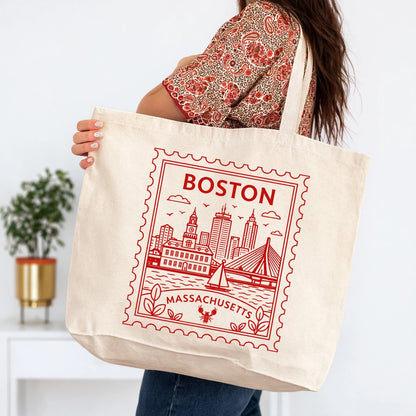 Boston Postage Stamp Tote Bag
