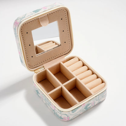 Christmas Tree Travel Jewelry Box with Mirror