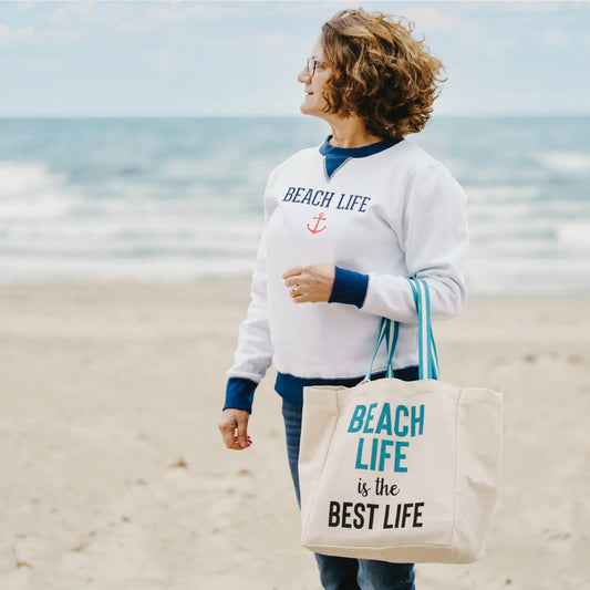 Beach Life is the Best Life- 100% Cotton Twill Gift Bag