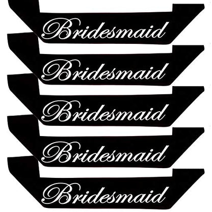 Bridesmaid Sash (Set of 5) - Black