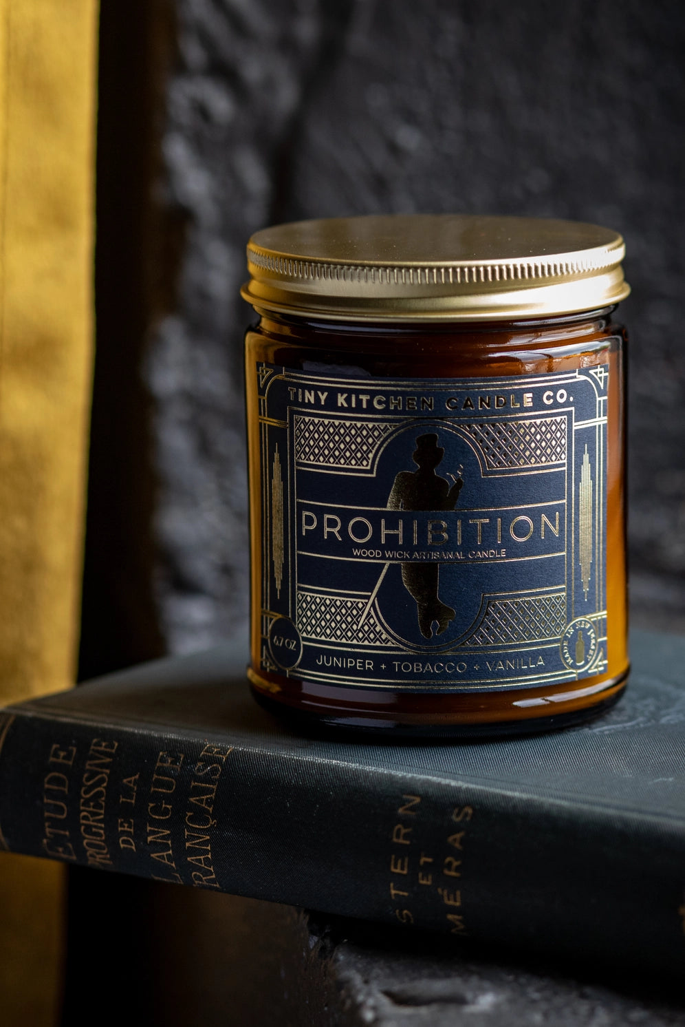 Prohibition Wood Wick Candle- 8 oz.